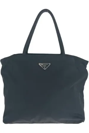 Prada Pre-owned, Dame, Sort, ONE SIZE, Nylon, Pre-owned Canvas totes