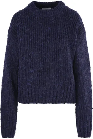 Ami Strik, Dame, Blå, XS, Uld, Natblå Sweater