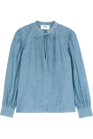 Bash Bluser & Skjorter, Dame, Blå, S, Denim, Vintage denim bluse med moderne twist