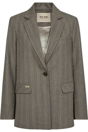 Mos Mosh Jakke, Dame, Grøn, 2XL, Uld, Vintage-inspireret Elvie Blazer i Chocolate Chip