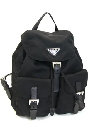 Prada Pre-owned, Dame, Sort, ONE SIZE, Tyl, Pre-owned Laeder prada-tasker