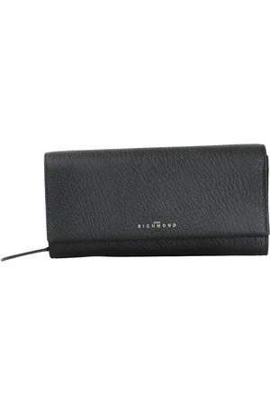 John Richmond Tilbehør, Dame, Sort, ONE SIZE, Læder, Sort Dame Clutch Hamret Tekstur