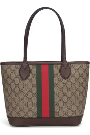 Gucci Pre-owned, Dame, Flerfarvet, ONE SIZE, Uld, Pre-owned Canvas totes