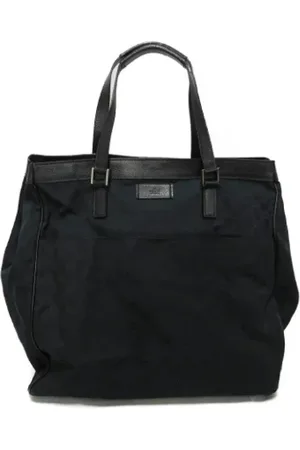 Gucci Pre-owned, Dame, Sort, ONE SIZE, Uld, Pre-owned Canvas totes