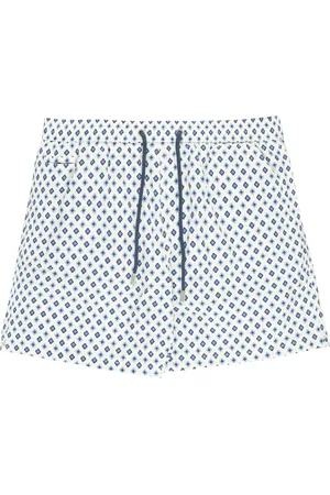 MC2 SAINT BARTH Badetøj, Herre, Hvid, M, Hvid Trunksuit med Refined Tie