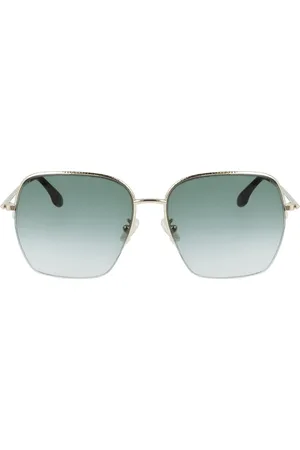 Victoria Beckham Tilbehør, Dame, Gul, ONE SIZE, Firkantet Metal Solbriller