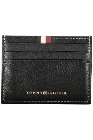 Tommy Hilfiger Tilbehør, Herre, Sort, ONE SIZE, Læder, Læderkortholder i sort