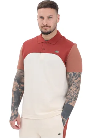 Lacoste Top, Herre, Flerfarvet, M, Colorblock Polo Beige Herre Skjorte