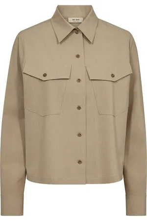 Mos Mosh Bluser & Skjorter, Dame, , XS, Polyester, Roy Skjorte med lange ærmer og boxy silhuet