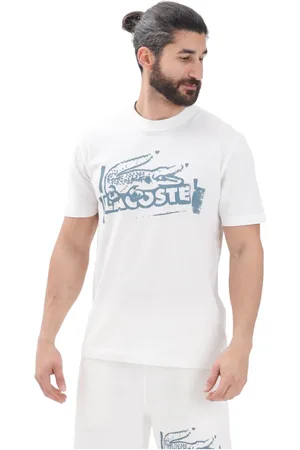 Lacoste Top, Herre, Hvid, 2XL, Bomuld, Hvid T-shirt og Polo Kollektion