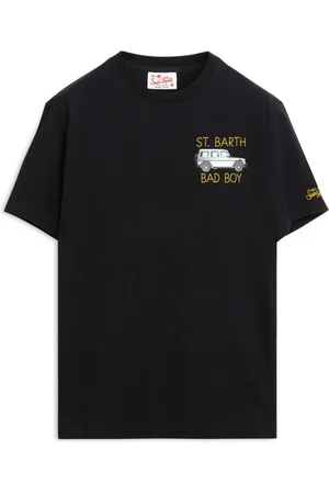 MC2 SAINT BARTH Top, Herre, Sort, M, Bomuld, Mønstret bil T-shirt med logo broderier
