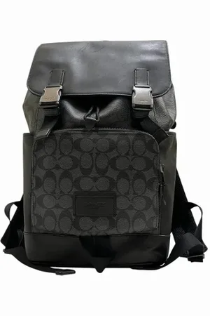 Coach Pre-owned, Herre, Sort, ONE SIZE, Uld, Pre-owned Canvas rygsaekke