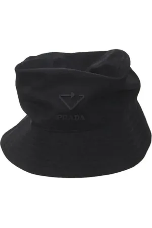 Prada Pre-owned, Dame, Sort, ONE SIZE, Tyl, Pre-owned Stof hatte