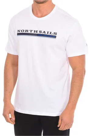 North Sails Top, Herre, Hvid, XL, Bomuld, T-shirt med korte ærmer og ribhals