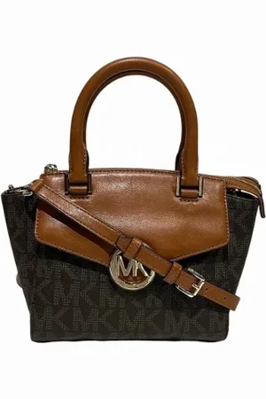 Michael Kors Pre-owned, Dame, Brun, ONE SIZE, Uld, Pre-owned Canvas skuldertasker