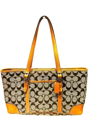 Coach Pre-owned, Dame, Flerfarvet, ONE SIZE, Uld, Pre-owned Canvas totes