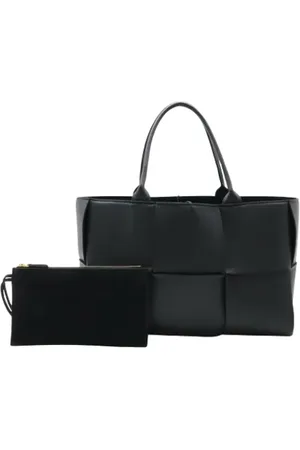 Bottega Veneta Pre-owned, Dame, Sort, ONE SIZE, Tyl, Pre-owned Laeder totes