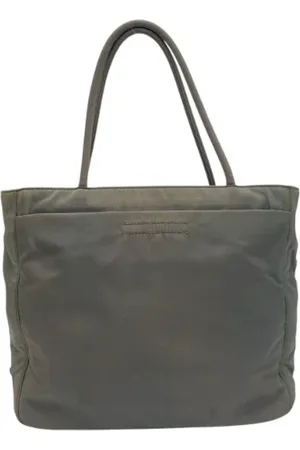 Prada Pre-owned, Dame, Grøn, ONE SIZE, Nylon, Pre-owned Canvas totes