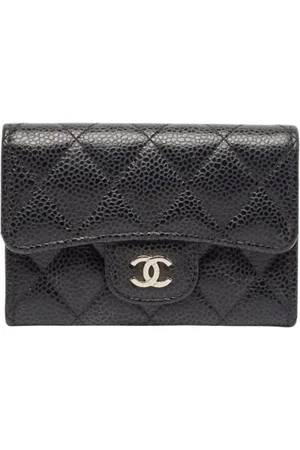 CHANEL Pre-owned, Dame, Sort, ONE SIZE, Tyl, Pre-owned Laeder punge