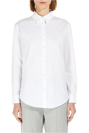 Max Mara Bluser & Skjorter, Dame, Hvid, L, Bomuld, Klassisk Hvid Skjorte Ricard