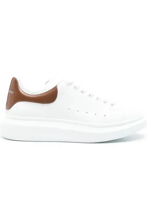 Alexander McQueen Sko, Herre, Hvid, 40 EU, Hvid Snøresneaker med Oversize Sål