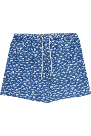 MC2 SAINT BARTH Badetøj, Herre, Blå, 2XL, Blå Shark Trouble Badebukser Mænd