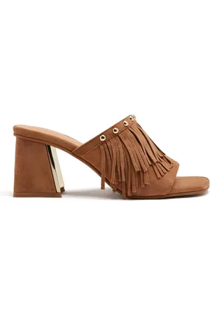 Gioseppo Sko, Dame, Brun, 36 EU, Sandal med ruskind og frynser