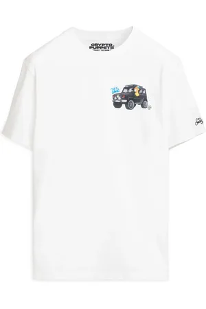 MC2 SAINT BARTH Top, Herre, Hvid, XL, Bomuld, Mønstret Cryptopuppets Gang T-shirt med Logo