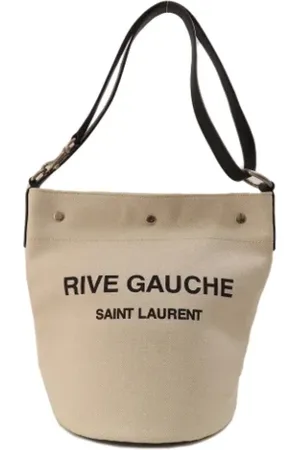 Saint Laurent Pre-owned, Dame, Hvid, ONE SIZE, Tyl, Pre-owned canvas håndtasker