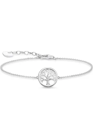 Thomas Sabo Tilbehør, Dame, Grå, ONE SIZE, Damearmbånd Tree Of Love sølvfarvet A1828-051-14-L19V