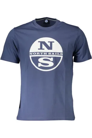 North Sails Top, Herre, Blå, L, Bomuld, Blå Bomuld Herre T-Shirt med Distinkt Print