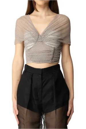 Elisabetta Franchi Bluser & Skjorter, Dame, , XS, Uld, Stilfuldt 100%Pa Modevare