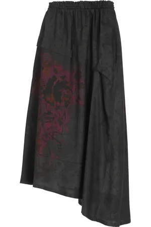 Y-3 Nederdel, Dame, Sort, M, Sort Flared Asymmetrisk Nederdel Kvinde