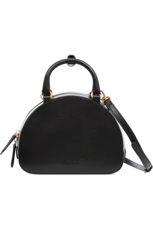 Stella McCartney Taske, Dame, Sort, ONE SIZE, Polyester, Logo Crossbody Taske med Justerbar Rem