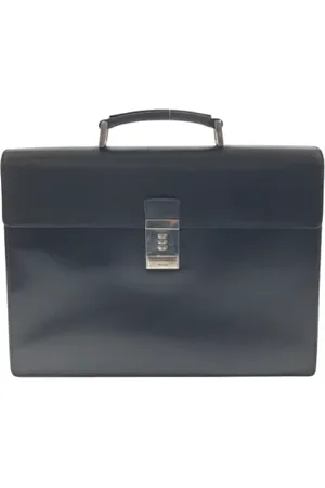 Prada Pre-owned, Herre, Sort, ONE SIZE, Læder, Pre-owned Laeder dokumentmapper