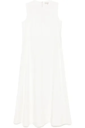 REMAIN Birger Christensen Kjole, Dame, Hvid, S, Bomuld, Flowing Sleeveless Maxi Kjole