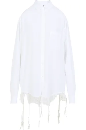 Balenciaga Bluser & Skjorter, Dame, Hvid, XS, Blonde Skjorte