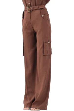 VERSACE Bukser, Dame, Brun, XS, Brun Cargo Bukser Elegant Forår/Sommer