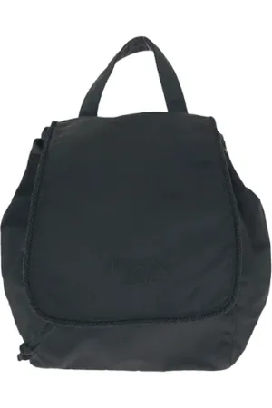 Prada Pre-owned, Dame, Sort, ONE SIZE, Uld, Pre-owned Canvas rygsaekke