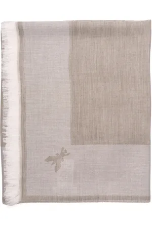 Patrizia Pepe Tilbehør, Dame, , ONE SIZE, Uld, Bicolor Frynset Tørklæde