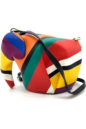 Loewe Pre-owned, Dame, Flerfarvet, ONE SIZE, Uld, Pre-owned Laeder crossbody-tasker
