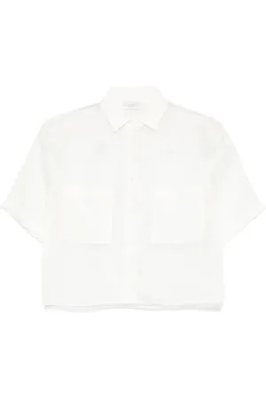 MAZZARELLI Bluser & Skjorter, Dame, Hvid, S, Hvid Skjorte Kort Ærmer