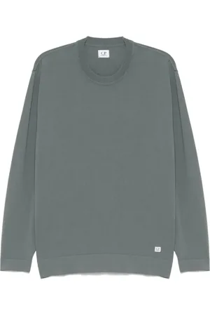 C.P. Company Strik, Herre, Grå, XL, Bomuld, Crepe Sweater til moderne mand