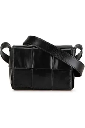 Bottega Veneta Pre-owned, Dame, Sort, ONE SIZE, Uld, Pre-owned Laeder skuldertasker