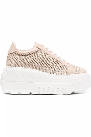 Casadei Sko, Dame, Lyserød, 37 1/2 EU, Uld, Sneakers
