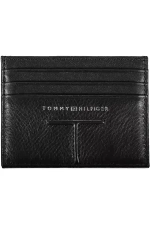 Tommy Hilfiger Tilbehør, Herre, Sort, ONE SIZE, Læder, Sort Læder Kortholder Elegant Design