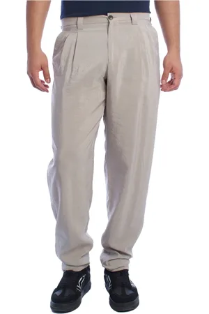 Emporio Armani Bukser, Herre, Grå, L, Moderne Tapered Chino Bukser