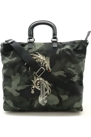 Prada Pre-owned, Dame, Flerfarvet, ONE SIZE, Uld, Pre-owned Canvas totes