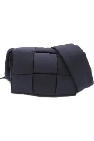 Bottega Veneta Pre-owned, Herre, Blå, ONE SIZE, Uld, Pre-owned nylon skuldertasker