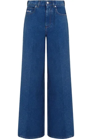 Marni Jeans, Dame, Blå, S, Bomuld, Blå Bomuld Denim Jeans